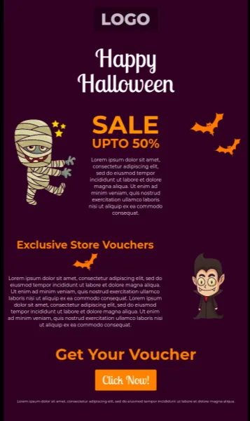 Halloween Sale email template