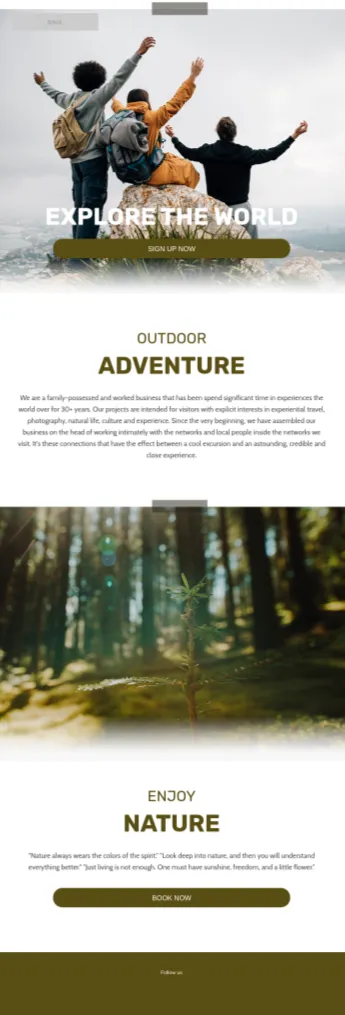 Wild Adventure email template