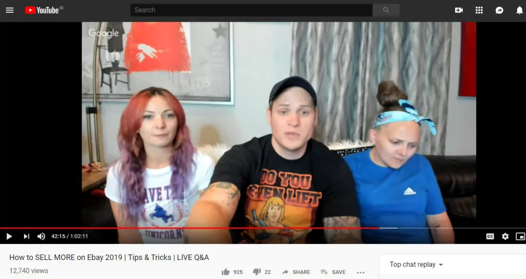 screenshot of a review video on youtube