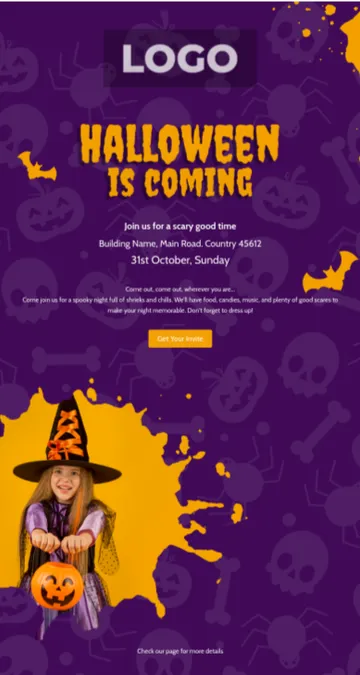 Halloween email template