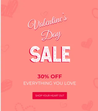 Valentine's Sale email template