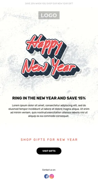 New YEAR email template