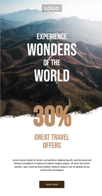 Travel world email template preview