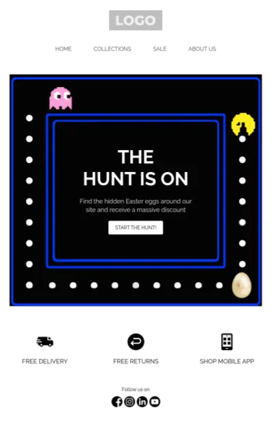 Easter Hunt email template preview
