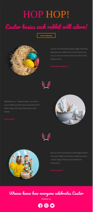 Easter email template preview