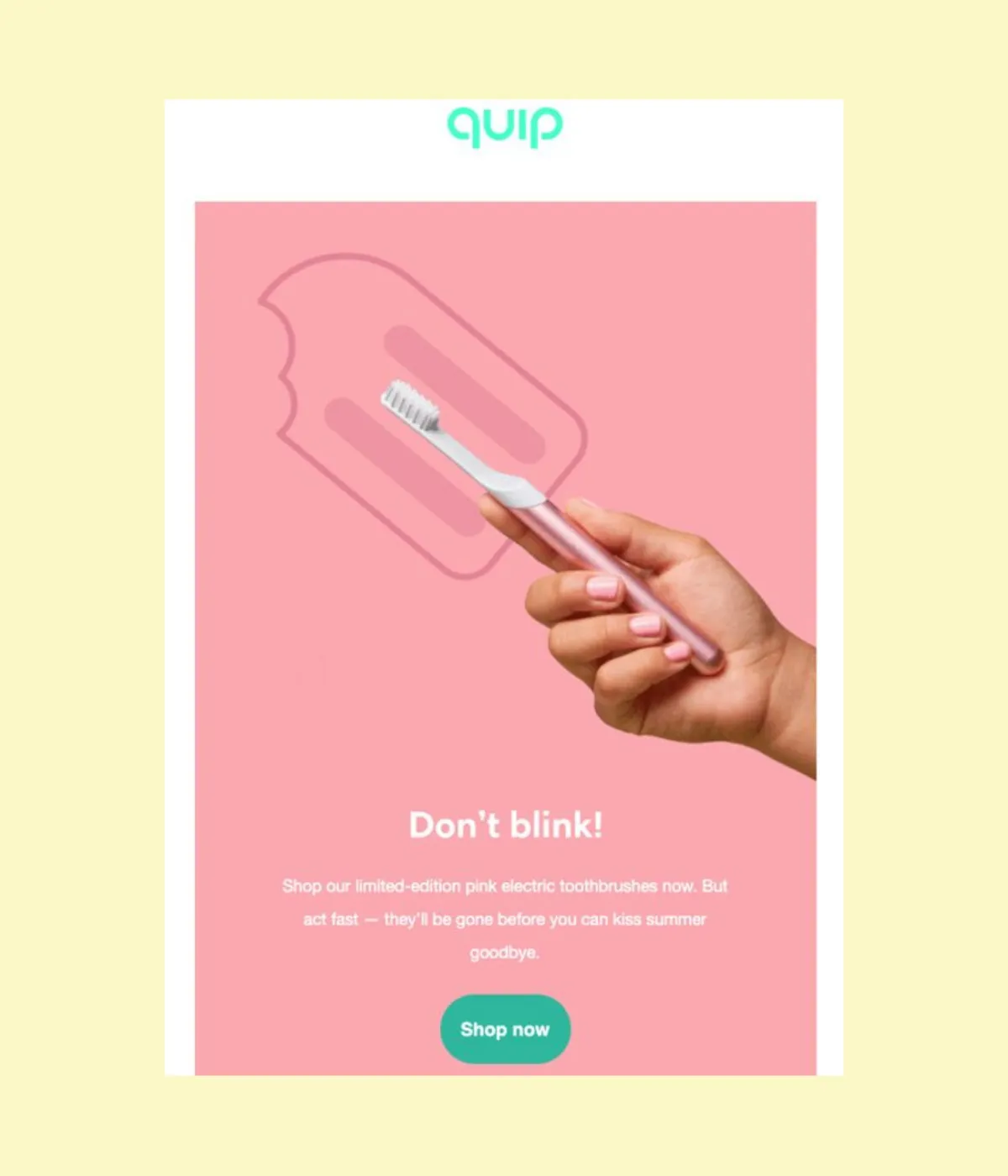 Quip's email blast