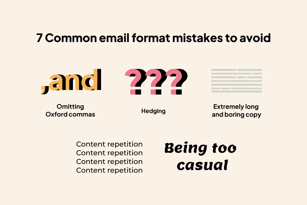 Infographic: 7 Common email format mistakes to avoid