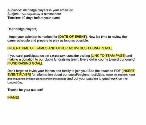 Event reminder email example 1