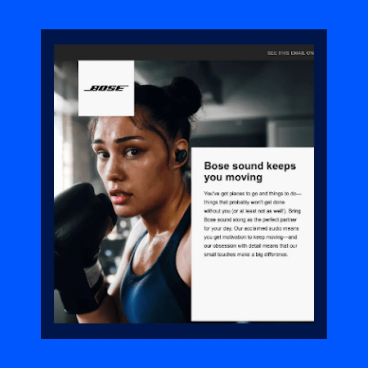 Bose promotional email