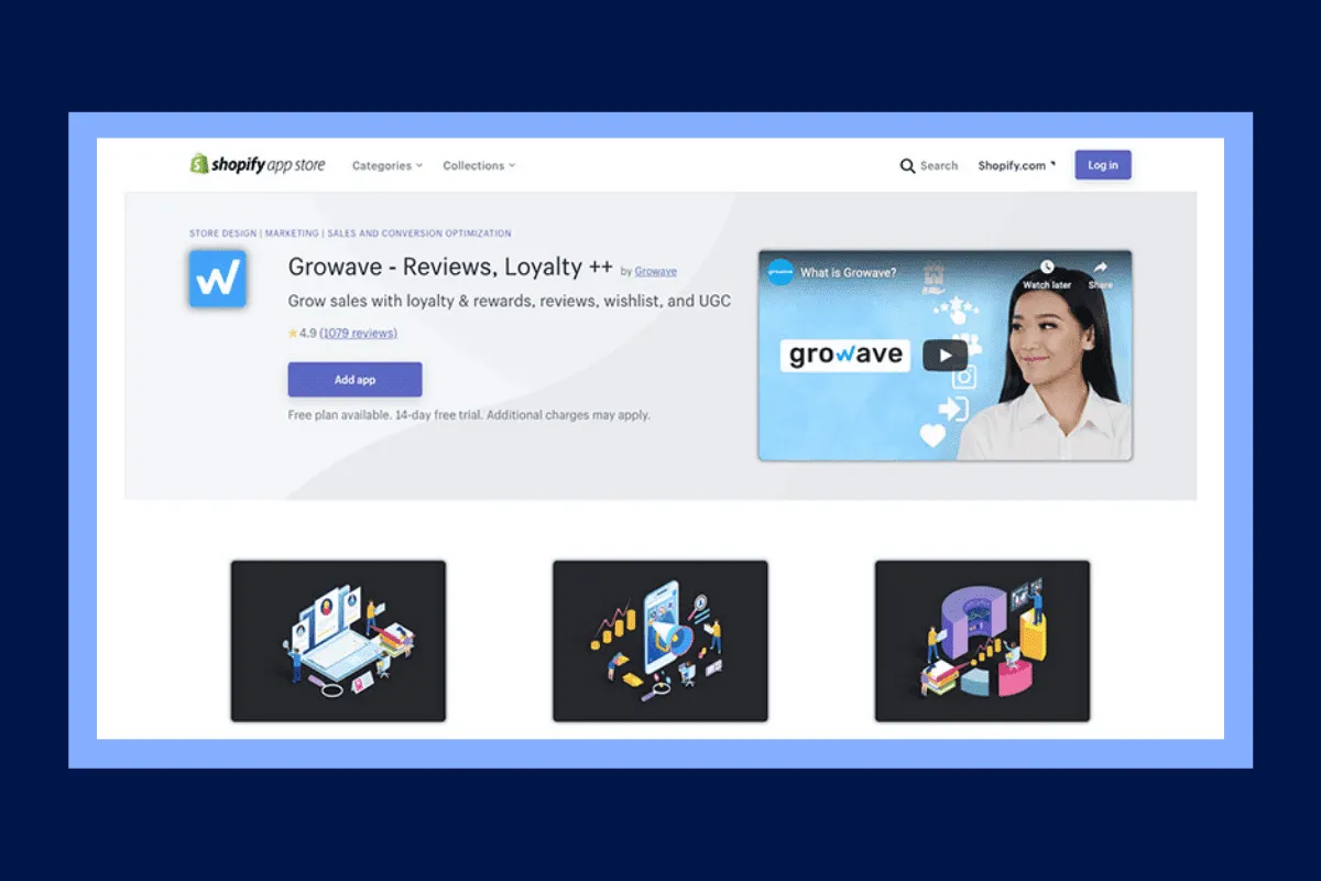 Product reviews are possible with Growave