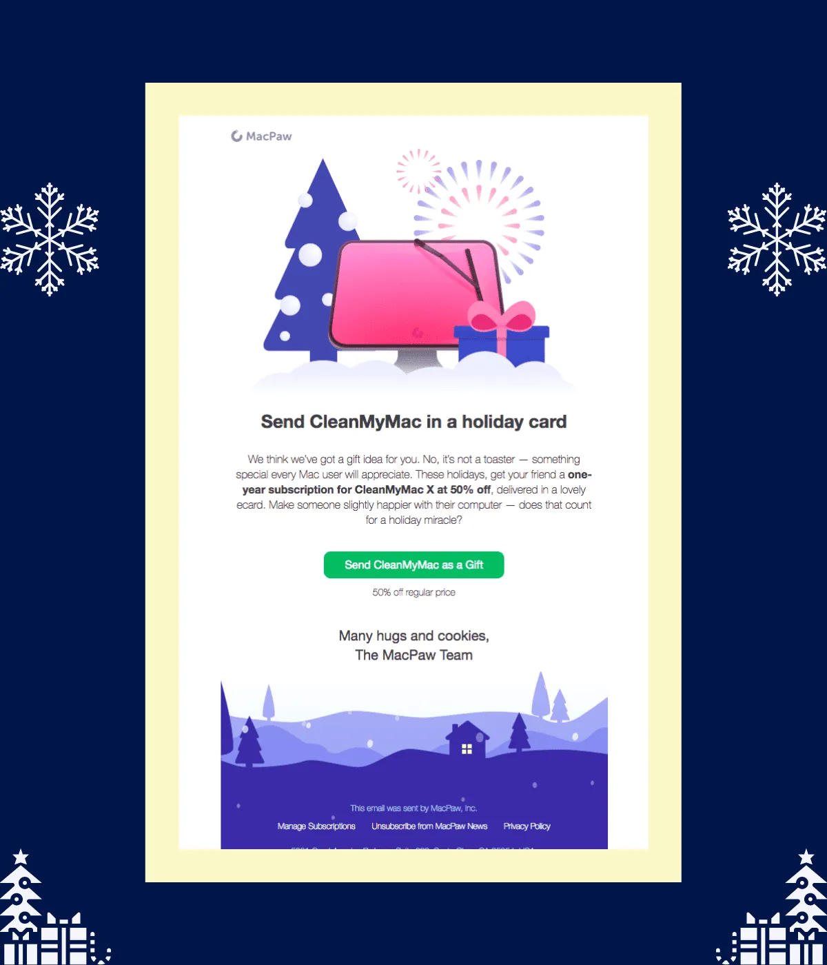 Giveaway offer for holiday season