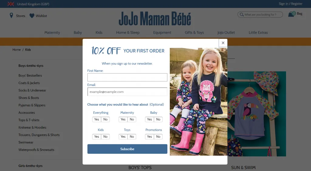 Newsletter signup email example: The all-in-one