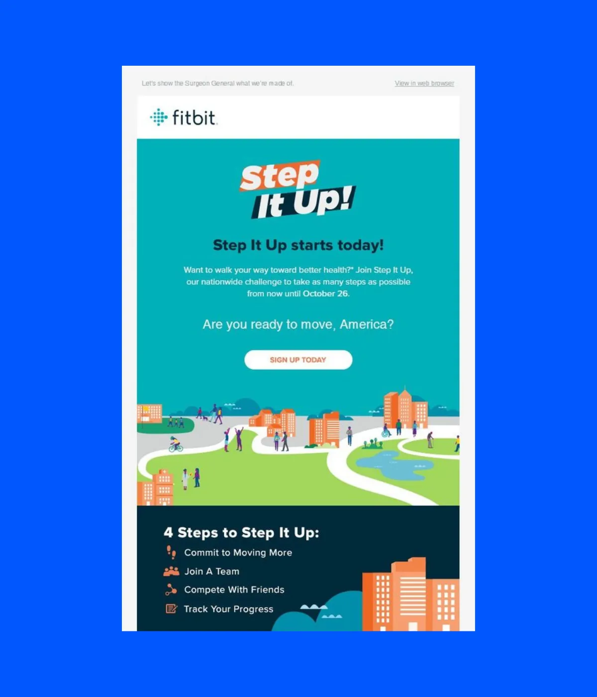 Fitbit get started email