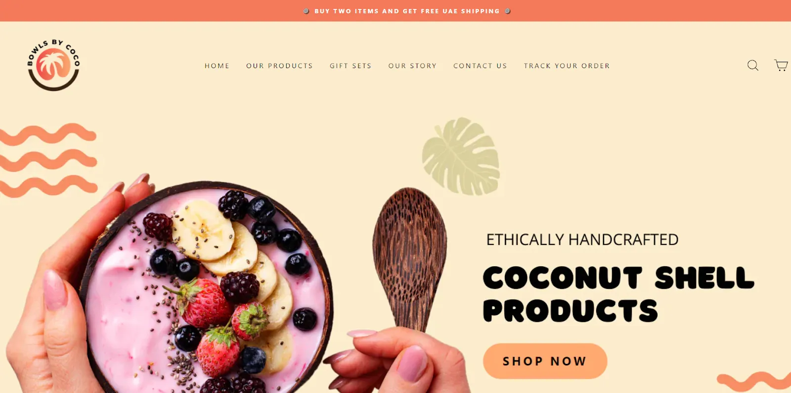 Product landing page example: Bowl by Coco
