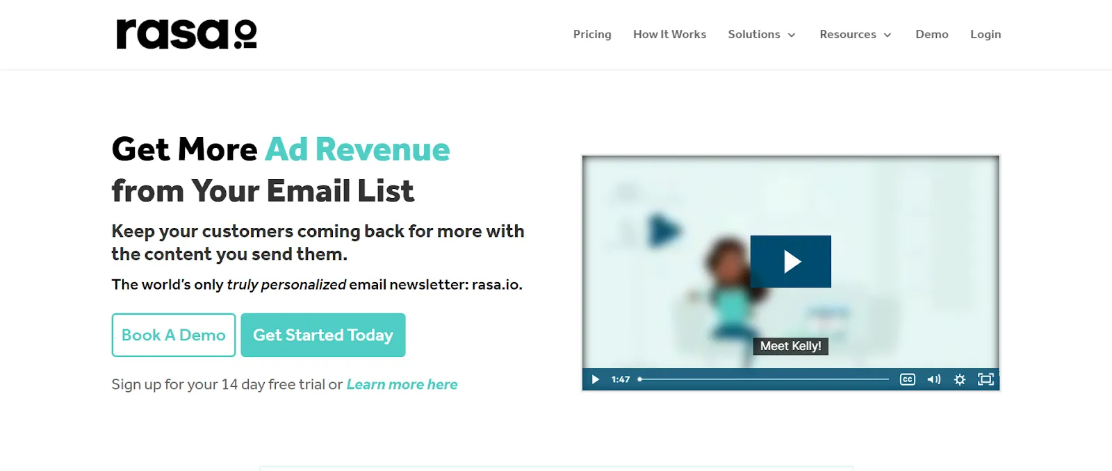 Top AI email marketing tool: rasa.io