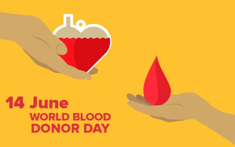 June newsletter ideas example: World Blood Donor Day
