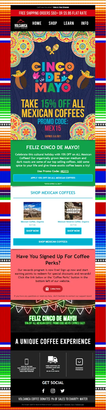 May newsletter idea: Cinco de Mayo