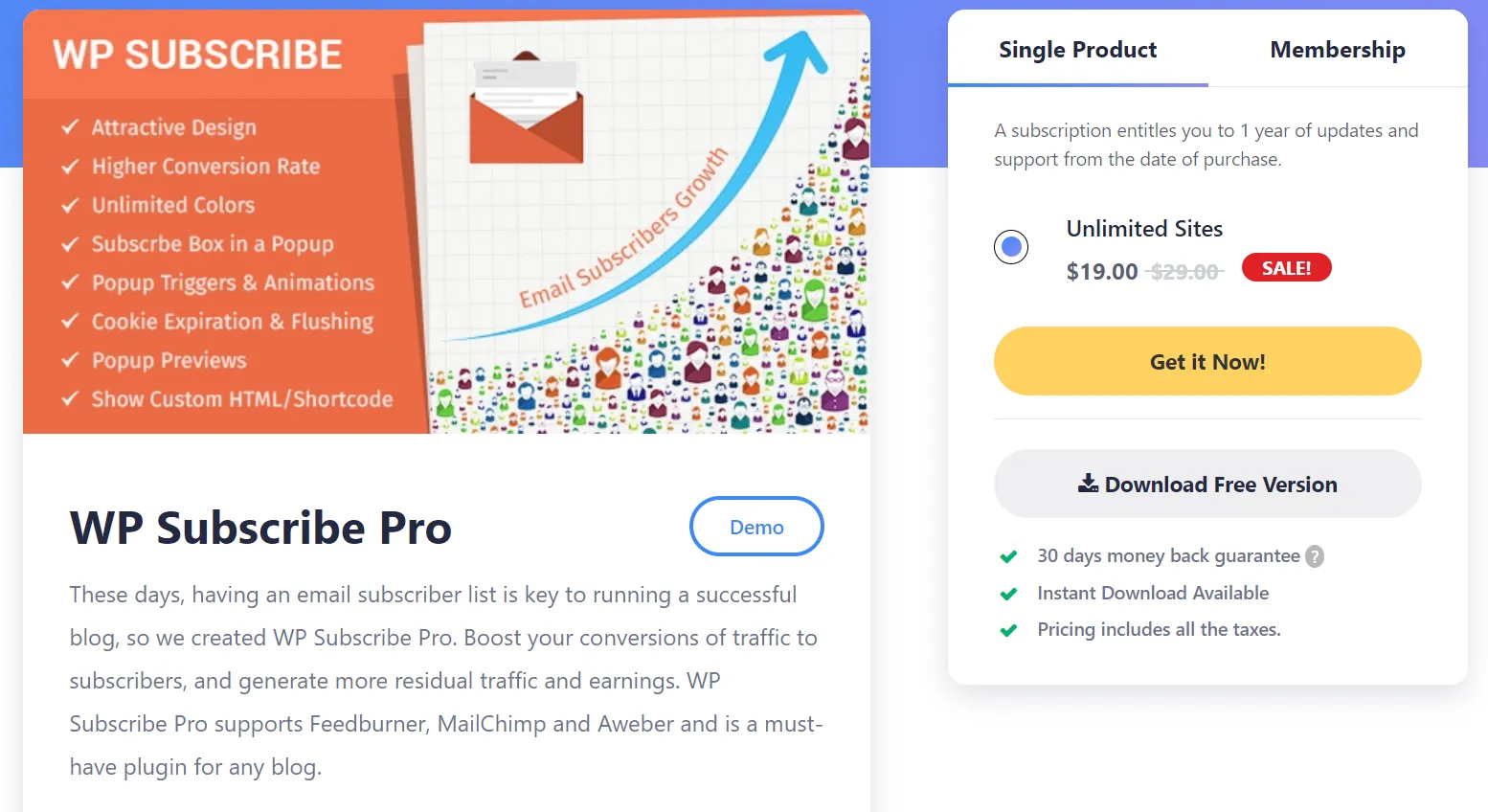 Best WordPress email marketing plugins: WP Subscribe Pro