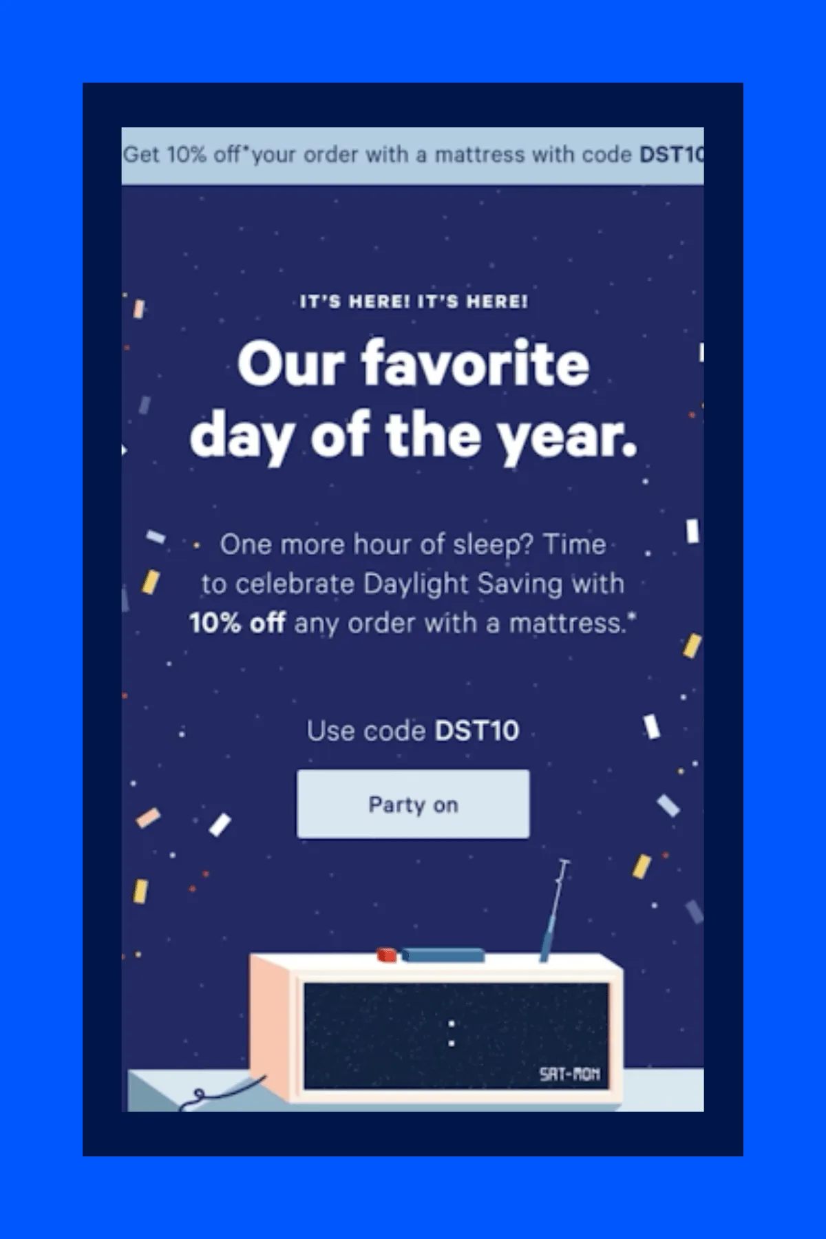 Casper promotional email