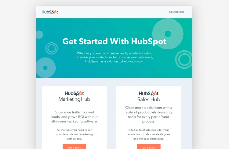 HubSpot Landing Page