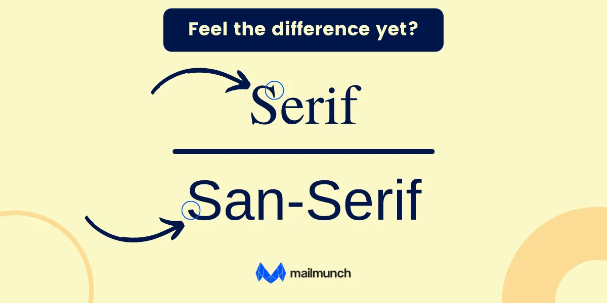 Serif vs San Serif font