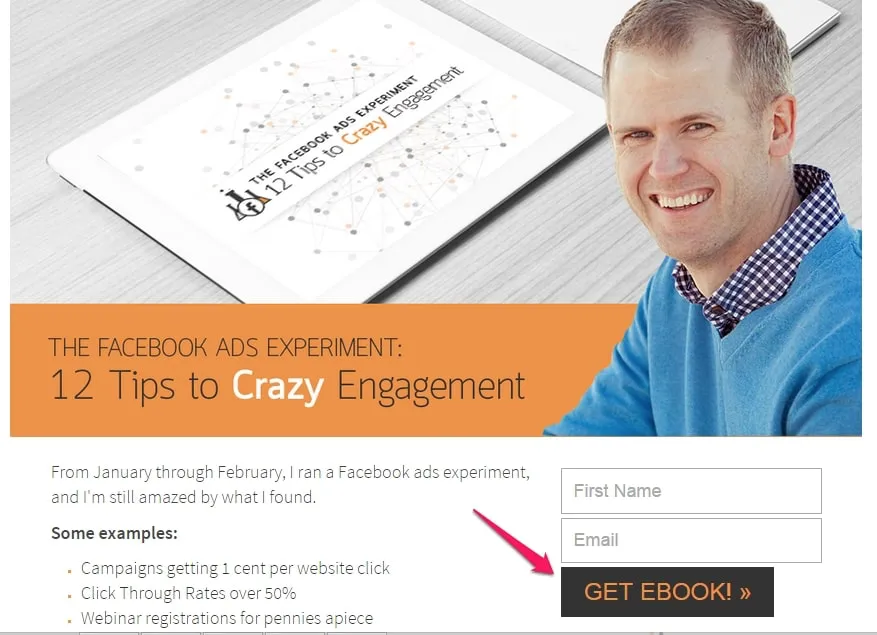 strong CTA for ebook