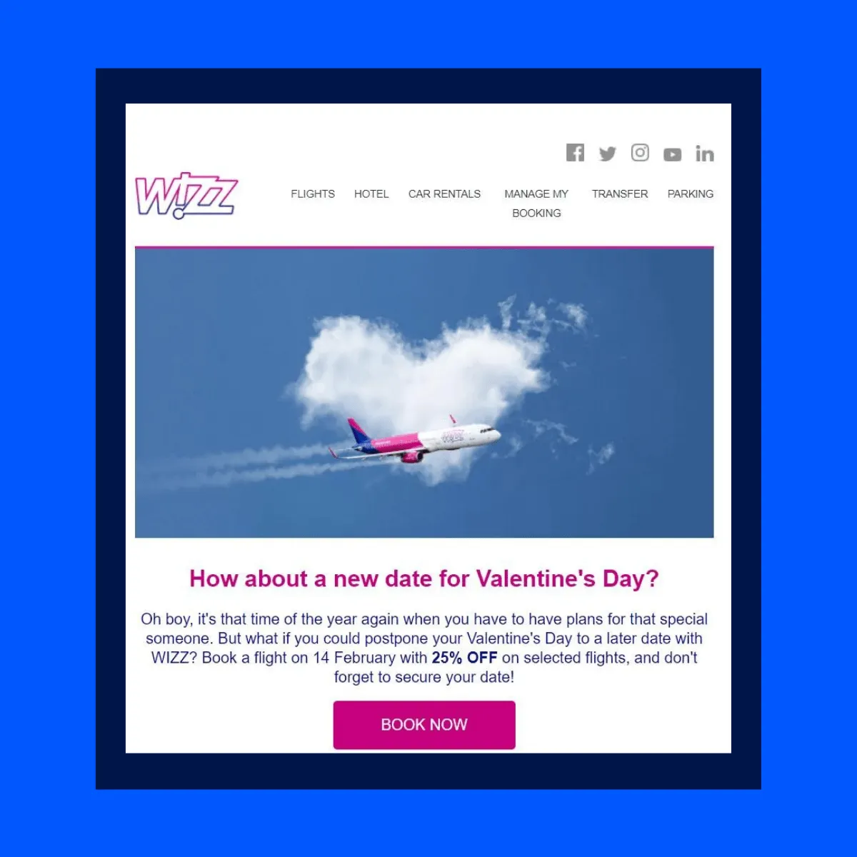 Wizz Air promotional email