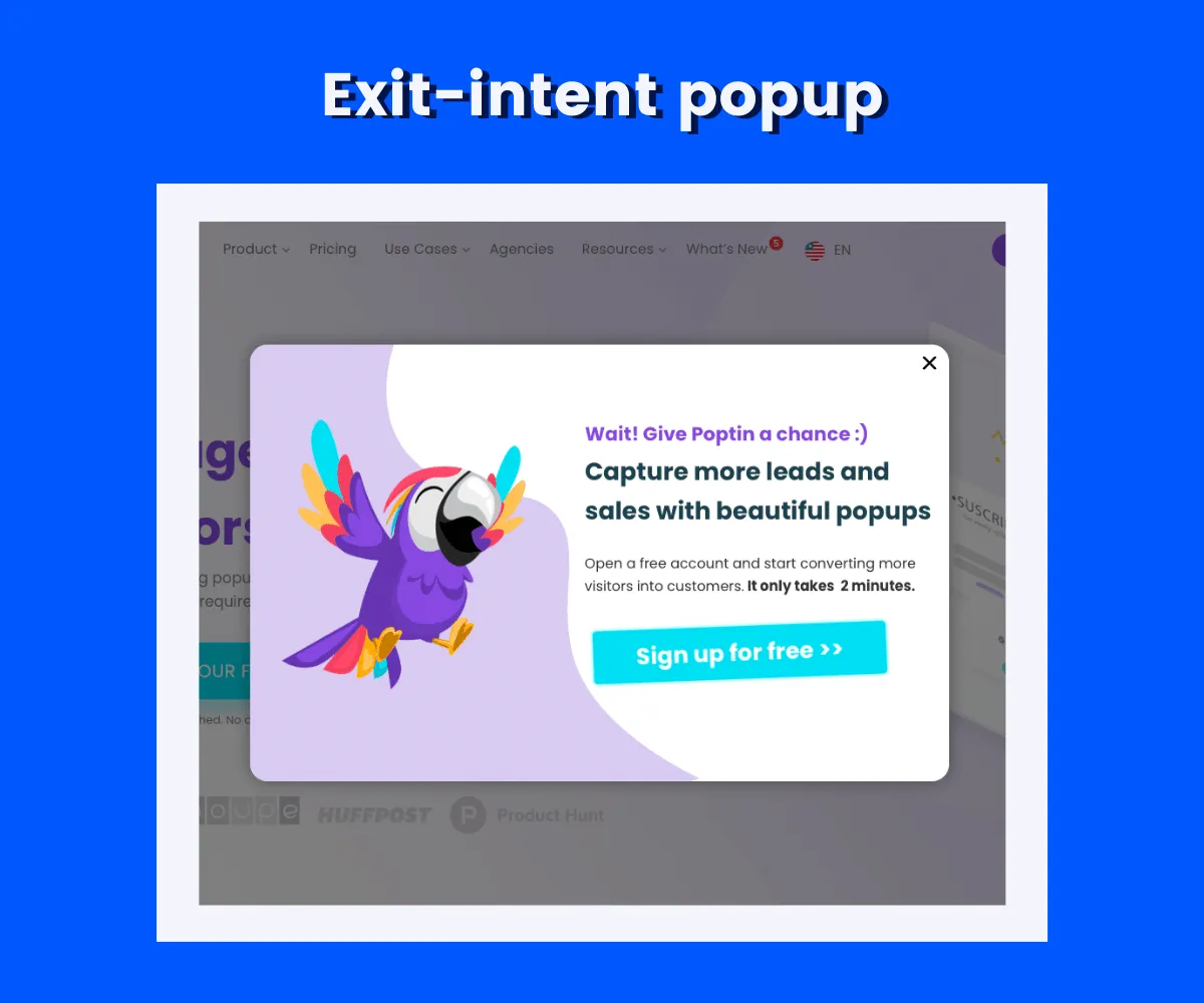 exit-intent popup