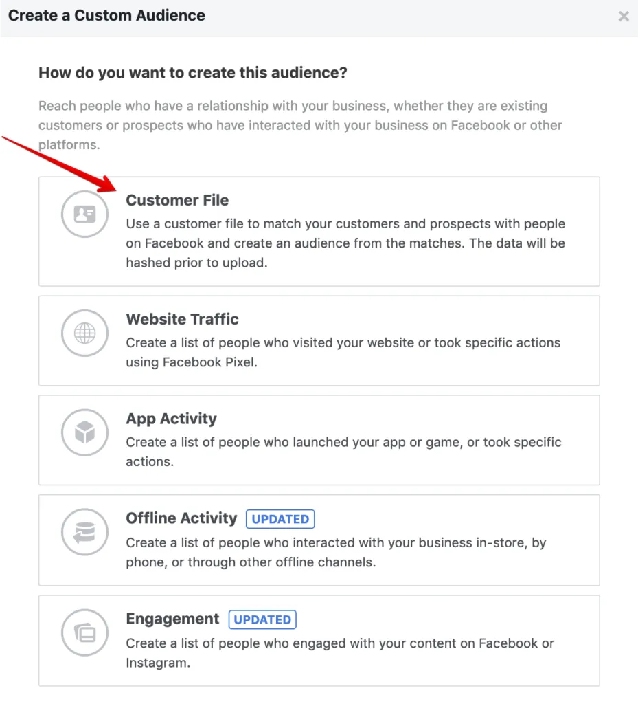 Targeting Customisation Options