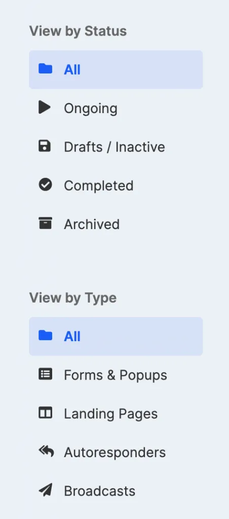 left panel screenshot