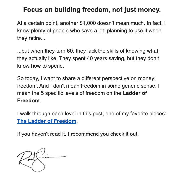 email screenshot