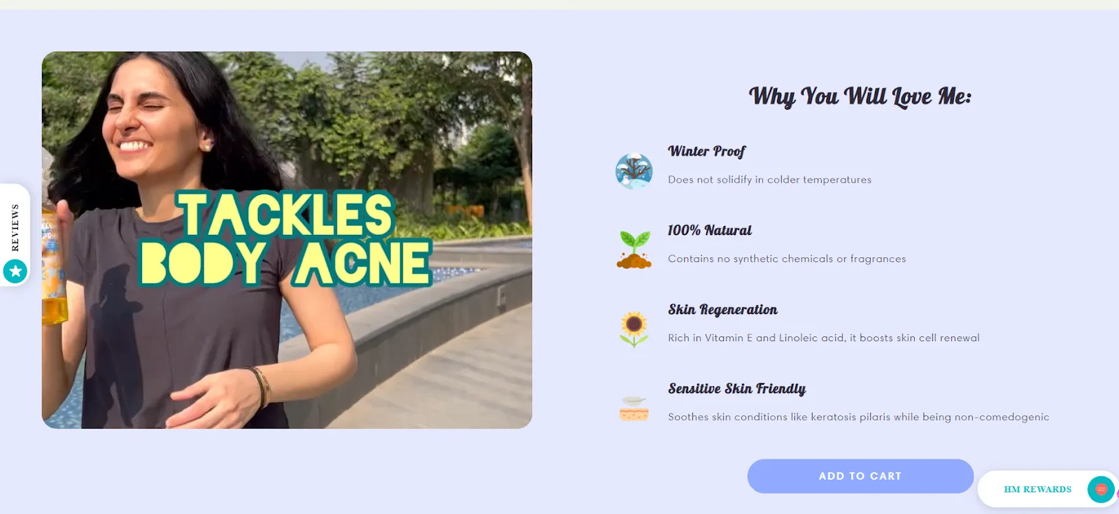 Product landing page example: Hibiscus Monkey
