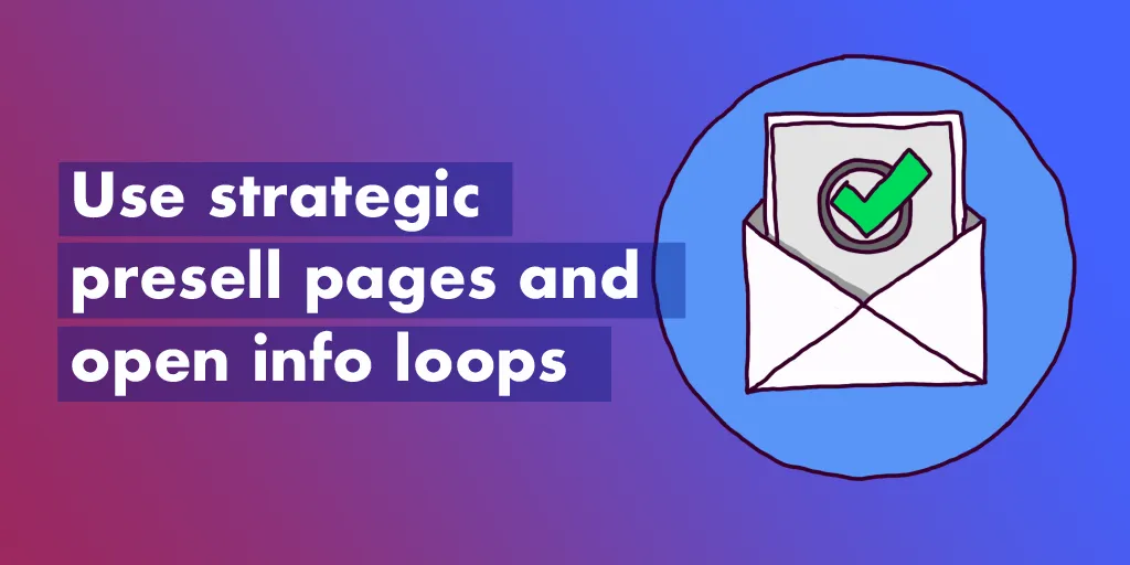 how to do email marketing use presell pages