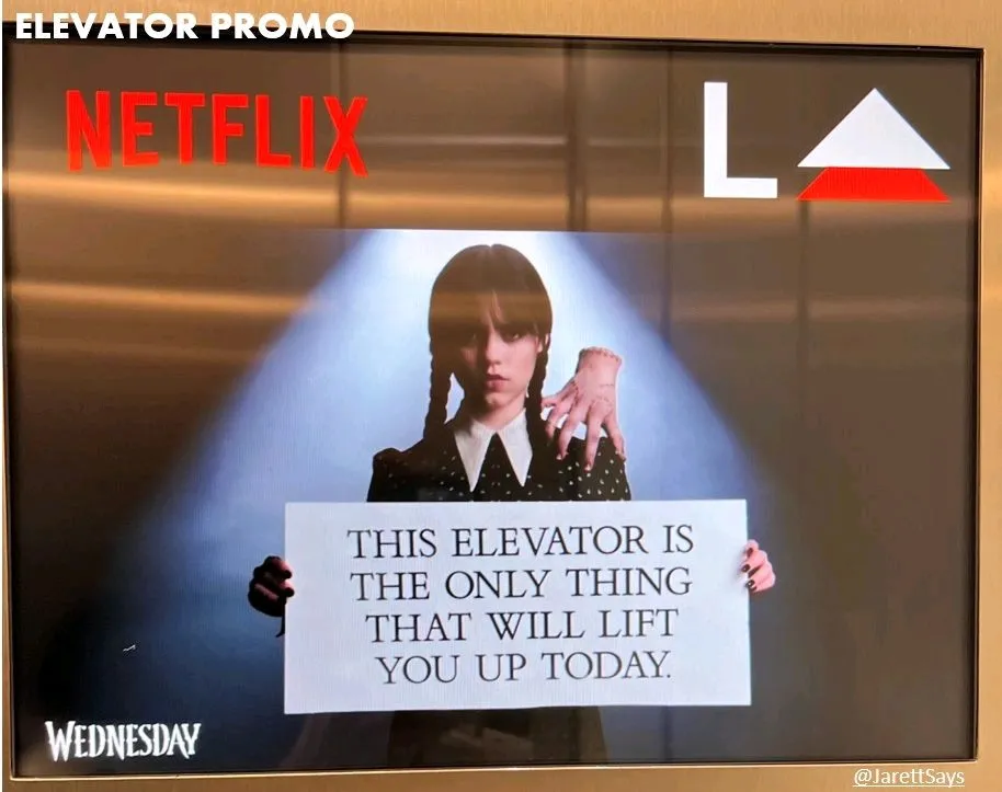 Marketing campaign example: Wednesday on Netflix