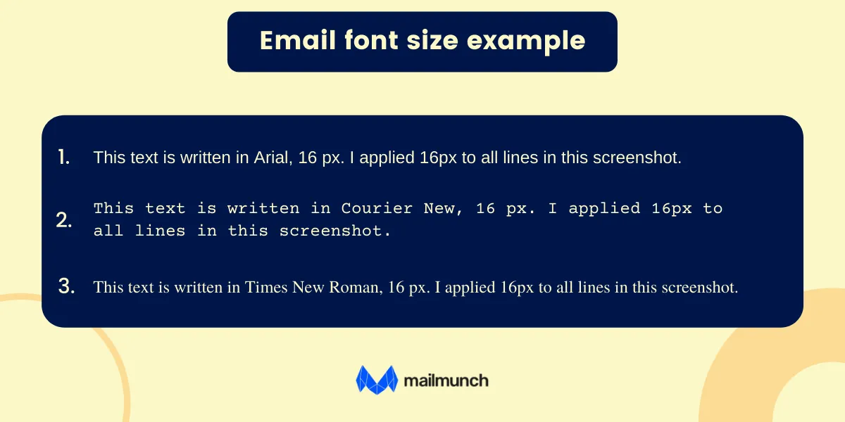 font size