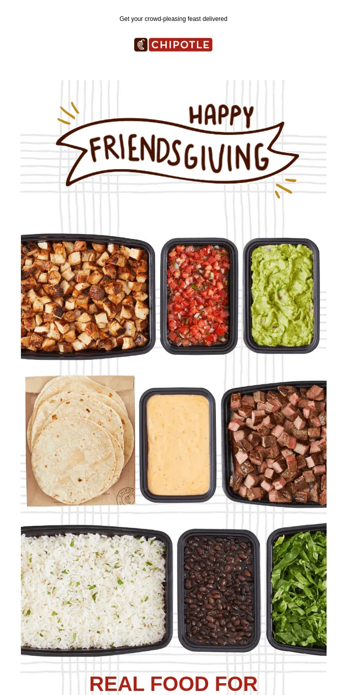 Thanksgiving example: Chipotle