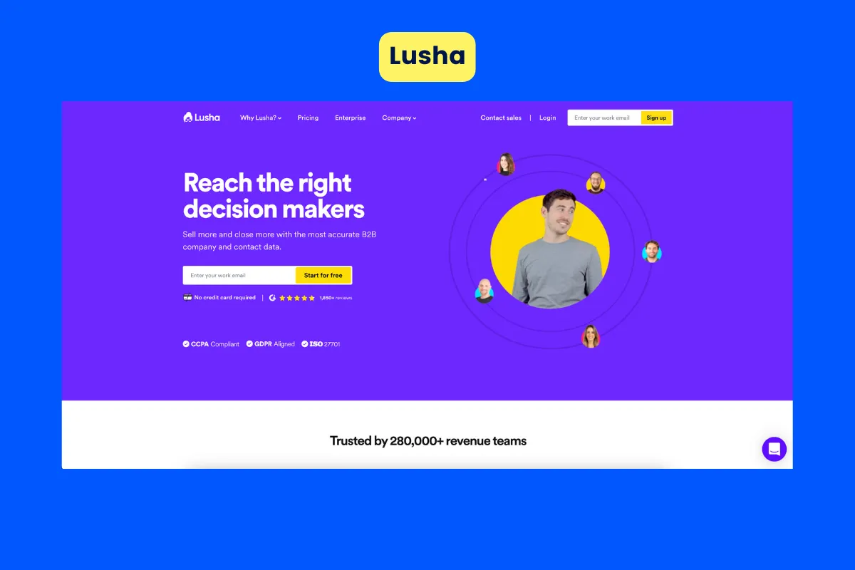 Best lead generation tool - Lusha
