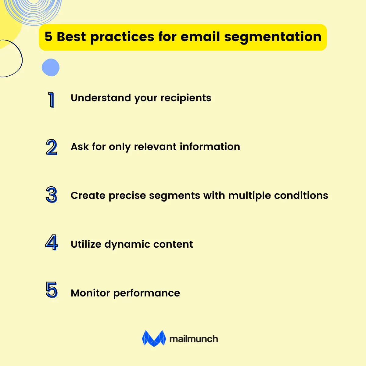 Infographic: 5 Best practices for email segmentation