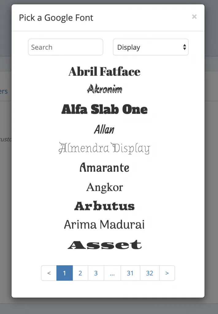 google fonts in mailmunch app