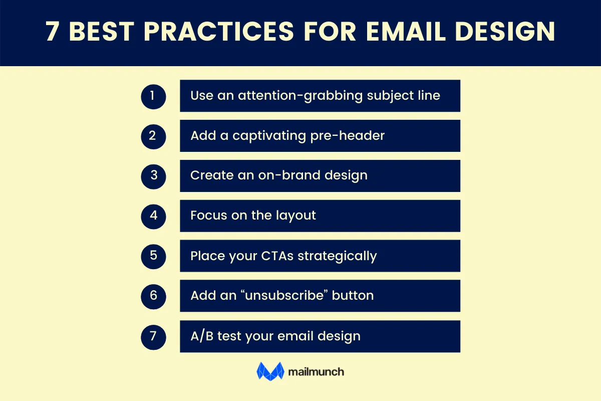 best practices of email design