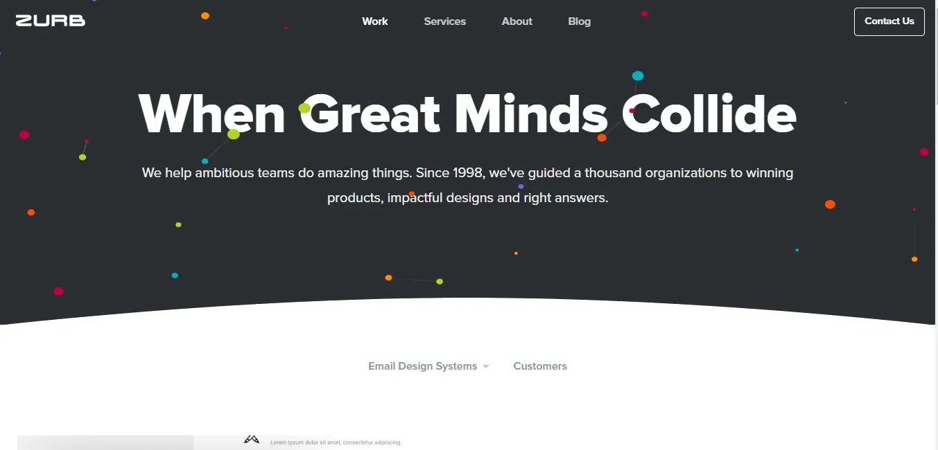 Email marketing template platform: Zurb