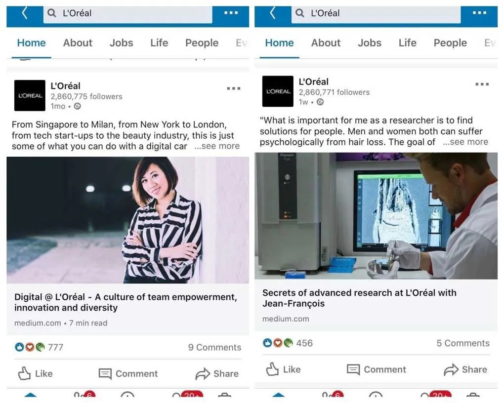 social media marketing with external links