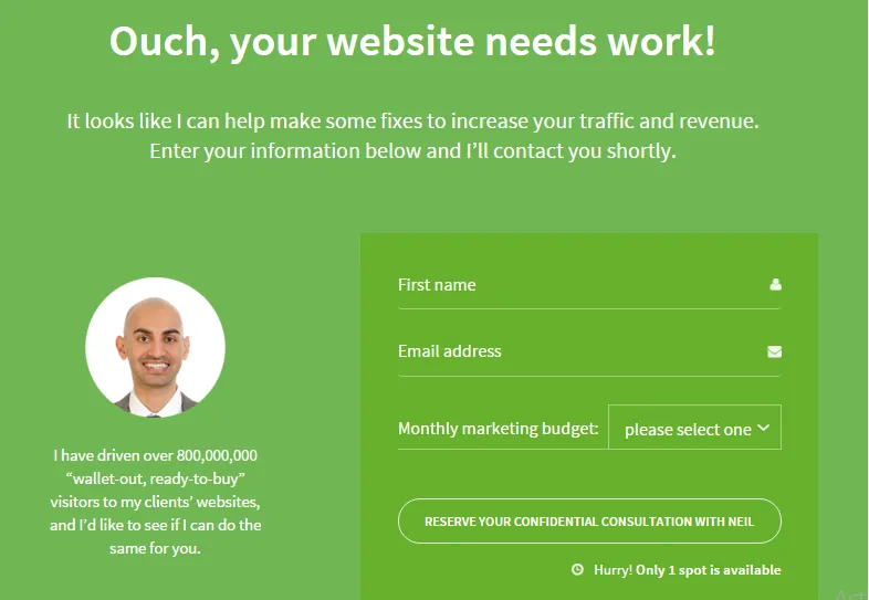 Quicksprout free consultation