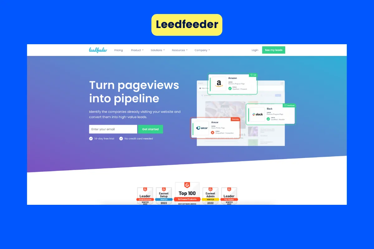 Best lead generation tool - LeedFeeder
