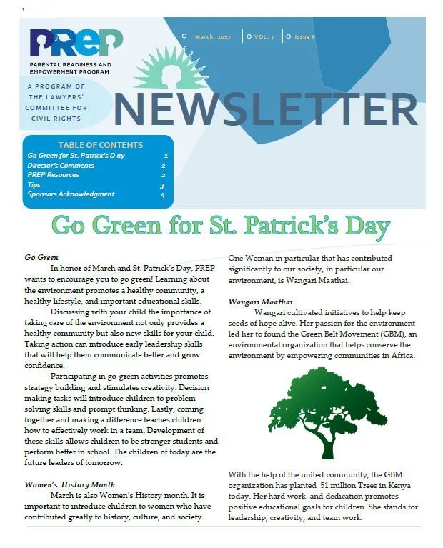 St. Patricks Day: March Newsletter Ideas