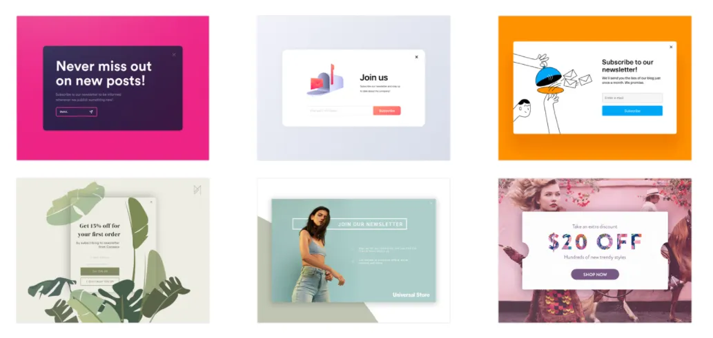 Mailmunch's templates