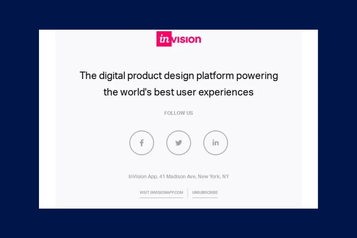 Email footer example