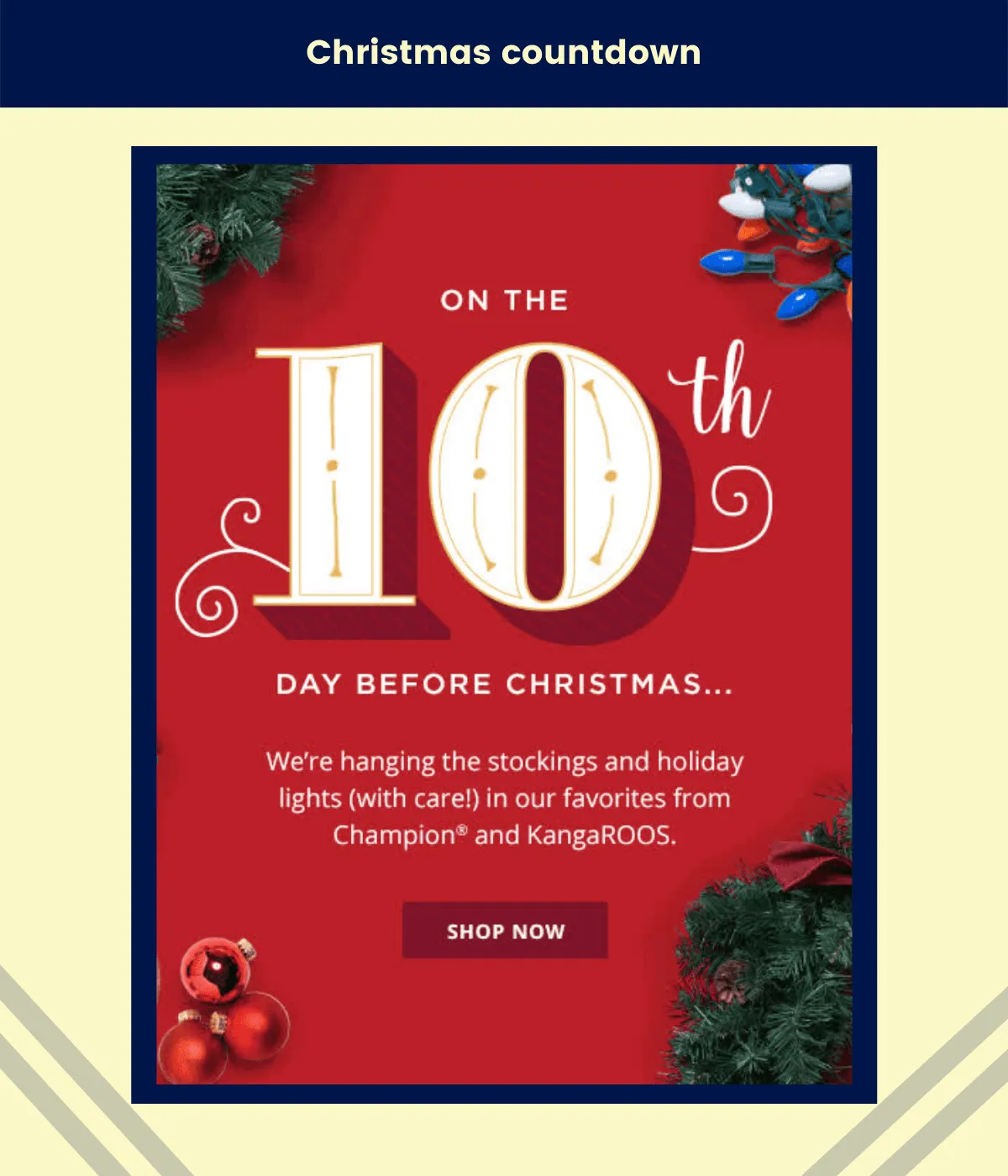 christmas countdown email