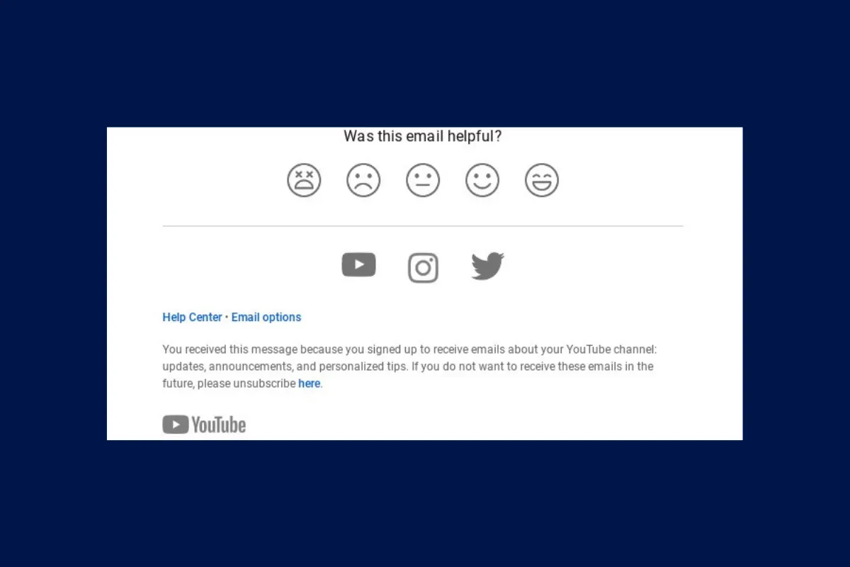 Unsubscribe link example