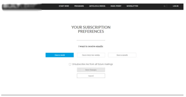 subscription preferences - acquireconvert